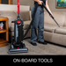 Sanitaire SC5815E in use, on-board tools