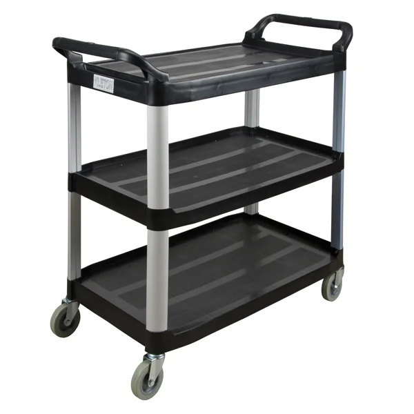 Utility Cart - 40-1/4" x 19-3/4" x 37-1/2" - 250 lb Capacity - Plastic - 3 Shelf