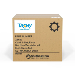 Tacony - X8022 - Cord, Inline,Floor Machine/Burnisher,49 Inch,Black,14/3 SJTWA,W/Out Strain Relief