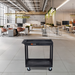Luxor EC11HD-B Two-Shelf Heavy-Duty Tub Utility Cart, 32" x 18",