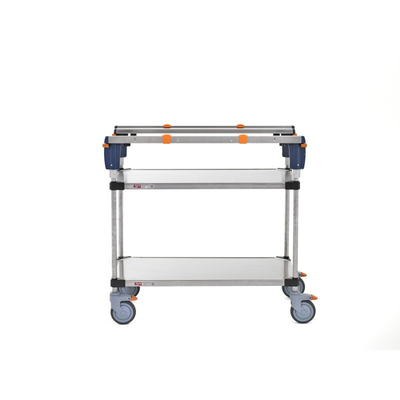 Metro MSQ1836-FSFS PrepMate qwikSet MultiStation 36" Prep Station, Solid Stainless Steel top and bottom shelves with Stainless Steel posts