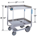 Lakeside 721 Heavy-Duty 32" x 19" 2-Shelf Utility Cart