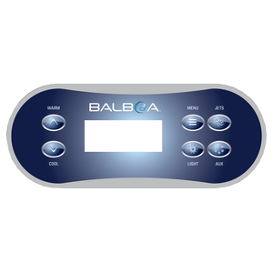 Balboa BP Series TP500S 6 Button Topside Overlay 80-17204