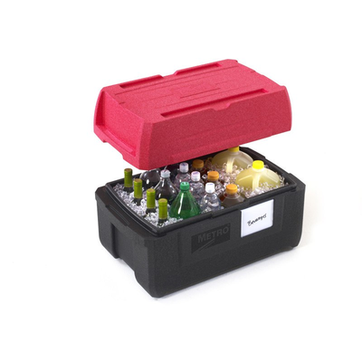 Mightylite ML180XL Insulated Top-Load Food Carrier with BigBoy Multifunctional Lid, Red/Black