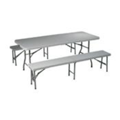 Office Star 3 Piece Folding Table and Bench Set