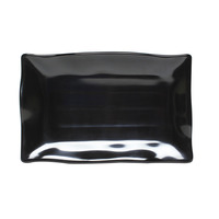 Thunder Group 24120BK 111/4" x 71/4" x 1" Wavy Rectangular Plate