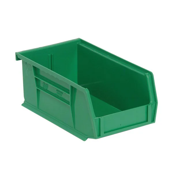 Storage Bin - Plastic - 4-1/8" x 7-3/8" x 3" - 10 lb Capacity - Green