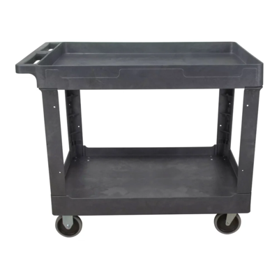 Utility Cart - 40" x 24-5/8" x 32-1/2" - 550 lb Capacity - Plastic - 2 Shelf