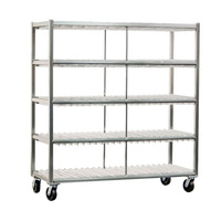 New Age 96707 Mobile 4-Level Tray Drying Rack