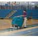 Tennant T300e 17" Disk Walk-Behind Scrubber - in use
