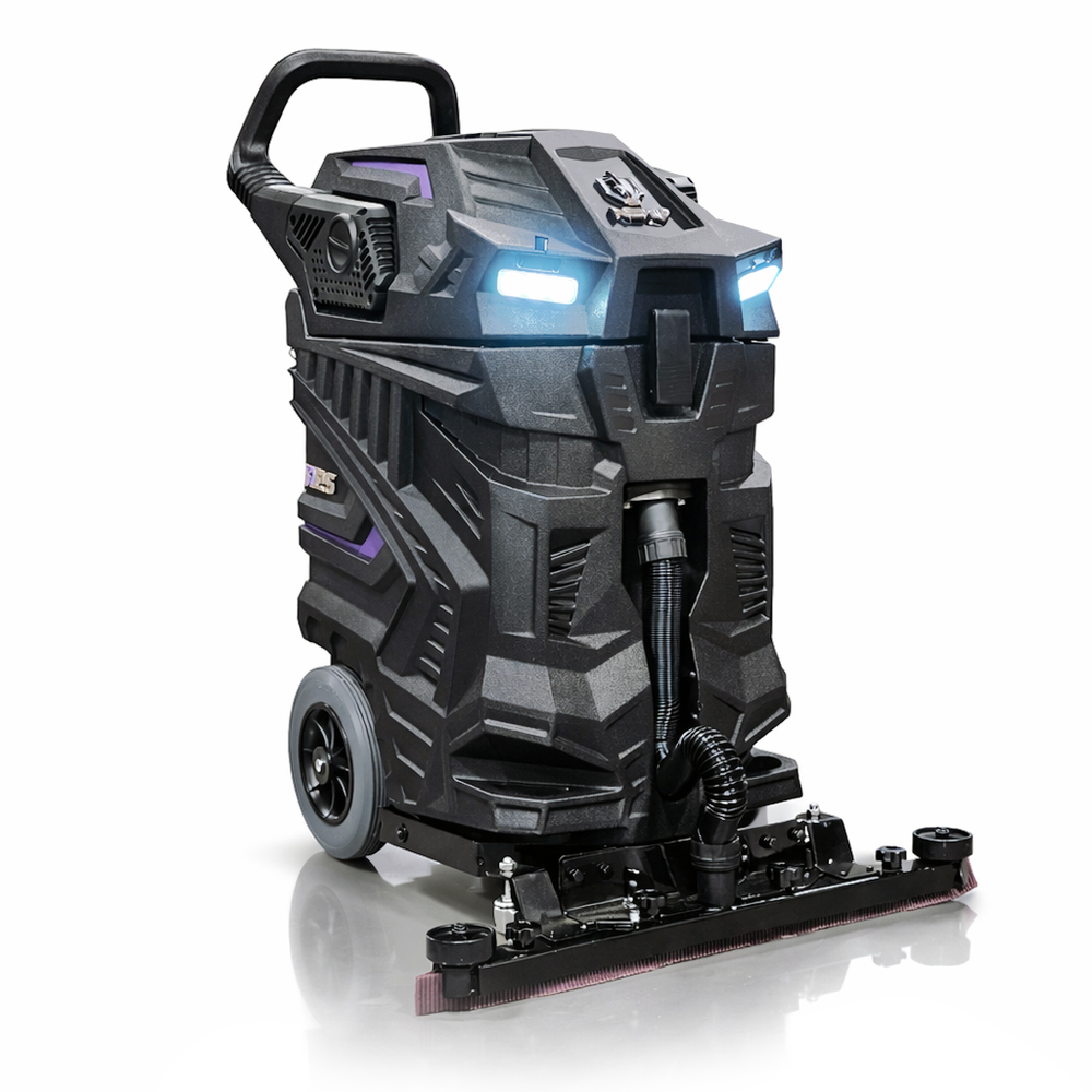 Onyx HERO R25 wet/dry vacuum, angled front view with LED lights