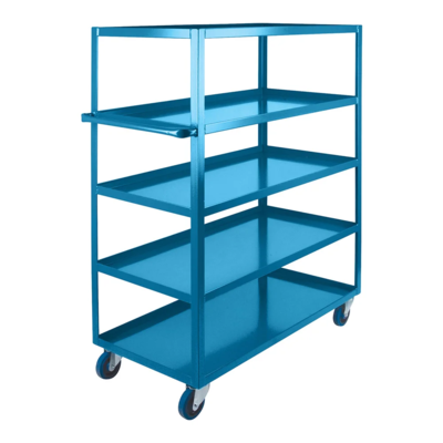 Shelf Cart - 51" x 24" x 61" - 1200 lb Capacity - Steel - 5 Shelf