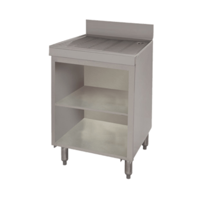 Advance Tabco CRD-30BM Underbar Drainboard Open Cabinet Base wit