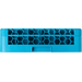 Carlisle 36-Compartment Blue Glass Rack with 1 Blue Extender