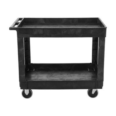 Utility Cart - 40" x 24" x 32-1/4" - 500 lb Capacity - Plastic - 2 Shelf