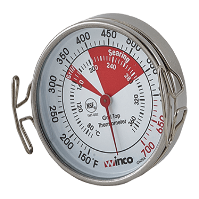 Winco TMT-GS2 Grill Surface Thermometer with Stainless Steel Cas