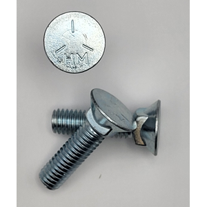 3/8" - 16 X 1 1/2" OVERSIZE 7/16" #3 HEAD PLOW BOLT SAE J429 GR 5 ZINC TRIVALENT CLEAR PER PRINT