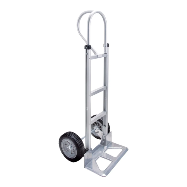 Hand Truck - Aluminum - P Handle - 500 lb Capacity - Flat-Free Wheels