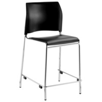 NPS 8710C-11-10 NPS® 8700 Series Cafetorium Plush Vinyl Stool, 24"H