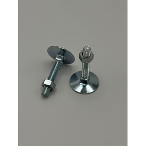M6 - 1 X 40MM ELEVATOR BOLT WITH HEX NUT 70K PSI TENSILE STEEL ZINC CLEAR