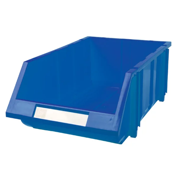 Stack & Hang Bin - Plastic - 11-13/16" x 17-11/16" x 7" - 100 lb Capacity - Blue