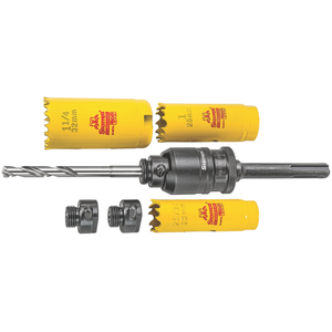 STARRETT A6-11 Kwik Change Arbor kit with Deep Cut hole saws