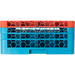 Carlisle RG16-3C412 OptiClean™ 16-Compartment Blue Glass Rack wi