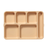 Sentry Series Flexible Extra Deep 6-Compartment Tray, Tan (24/Case)