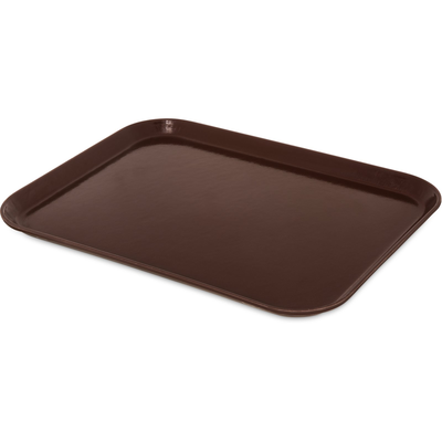 Carlisle 1814FG127 Glasteel Cafeteria Tray, 18" x 14", Chocolate