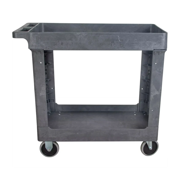 Utility Cart - 34-1/2" x 16-1/2" x 32-1/2" - 550 lb Capacity - Plastic - 2 Shelf