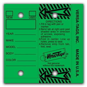 Versa Tag Green 250/Box