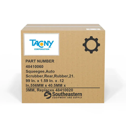 Tacony - 48410060 - Squeegee,Auto Scrubber,Rear,Rubber,21.99 In. x 1.59 In. x .12 In,556MM x 40.5MM x 3MM, Replaces 48410020
