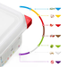 Araven 03044 8.5 Qt Full Size Polypropylene Square Containers (6
