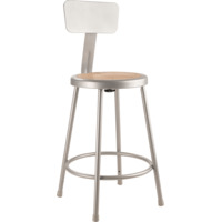 NPS 6224B NPS® 24" Heavy Duty Steel Stool with Backrest