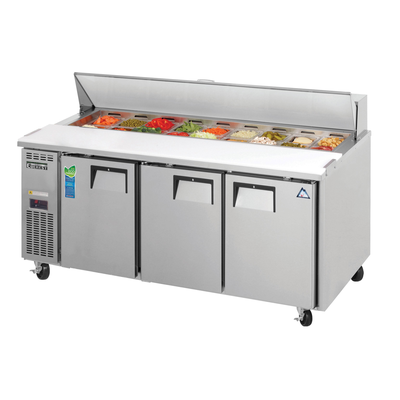 Everest EPR3 Sandwich Salad Prep Table 18 Pans, 115v, NSF - 21 cu. ft.