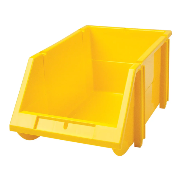 Stack & Hang Bin - Plastic - 5-7/8" x 9-13/16" x 4-11/16" - 13 lb Capacity - Yellow
