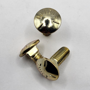 3/8" - 16 X 1 1/4" SQUARE NECK ROUND HEAD BOLT SAE J429 GR 5 ZINC YELLOW