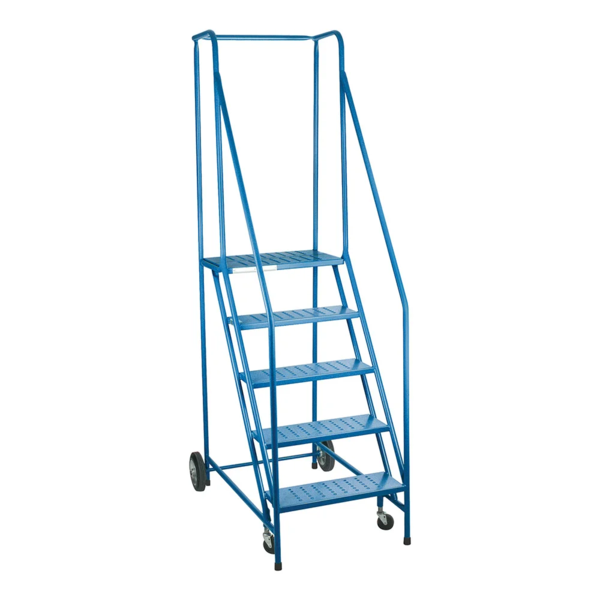 Rolling Step Ladder - Spring Loaded - 5 Step - 22" Wide