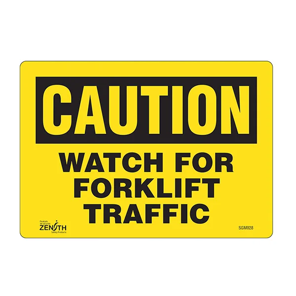 Watch For Forklift Sign - 10" x 7" - Vinyl - English