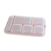 Cook's Brand 630-401 Clear 6-Compartment Food Tray Lid for 630-400 Trays (24/Case)