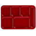 Carlisle 614R05 Right-Hand 6-Compartment ABS Tray