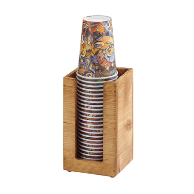 Cal-Mil 298-99 4-1/2"W x 4-1/2"D x 8-1/2"H Madera Napkin/Lid/Cup Organizer