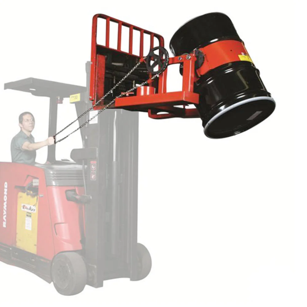 Fork Drum Lifter Tilter - Fork Mount - 800 lb Full Drum Capacity