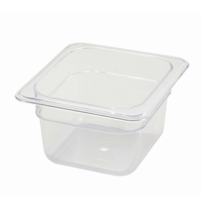 Winco SP7604 4" Polyware 1/6 Size Food Pan