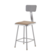 NPS 6324B NPS® 24" Heavy Duty Square Seat Steel Stool with Backr