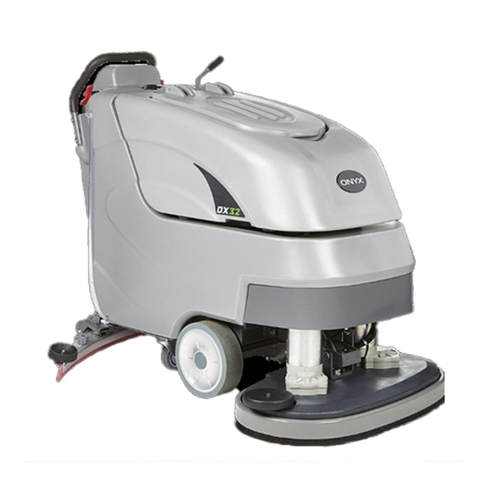 Onyx DX32T walk-behind floor scrubber, right front view