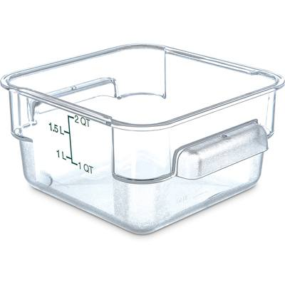Carlisle StorPlus Clear 2 qt Square Food Storage Container