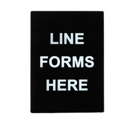 Winco SGN-803 Informational Sign 8.46" X 11.85 "Line forms Here"