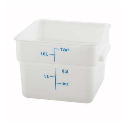 Winco PESC-12 White 12 qt Food Storage Container