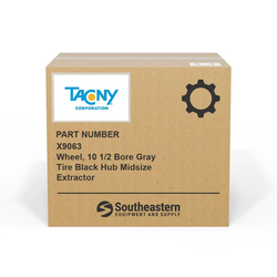 Tacony - X9063 - Wheel, 10 1/2 Bore Gray Tire Black Hub Midsize Extractor